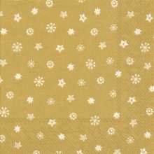 Салфетки 20бр Little Joy златни